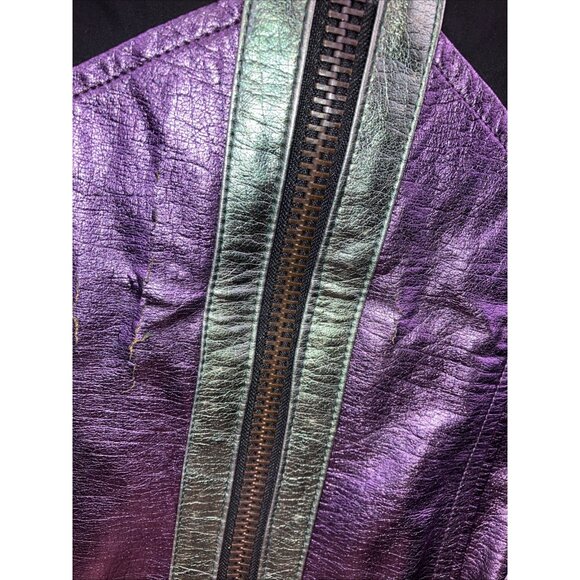 L Vintage Lip Service  Vice Cyberpunk Dress w Bug Necklace Steampunk Goth Insect - Picture 7 of 12